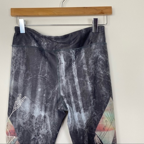 EVOLUTION AND CREATION Active Grey Tie Dye Tribal Dream Catcher Leggings yoga m - Picture 5 of 10